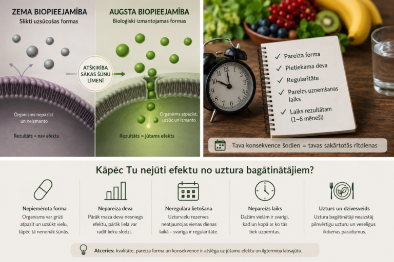 Kāpēc Tu nejūti efektu no uztura bagātinātājiem
